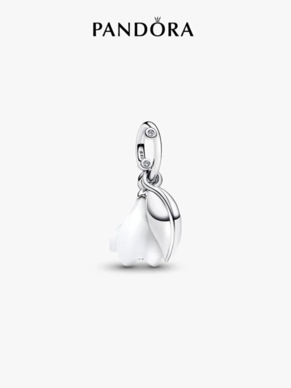 Pandora Snowdrop Flower Dangle Charm